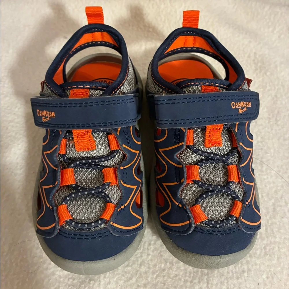 OshKosh B'gosh Kids Boys Adventure Sandals-Everplay Washable-Baby Size 5 EUC